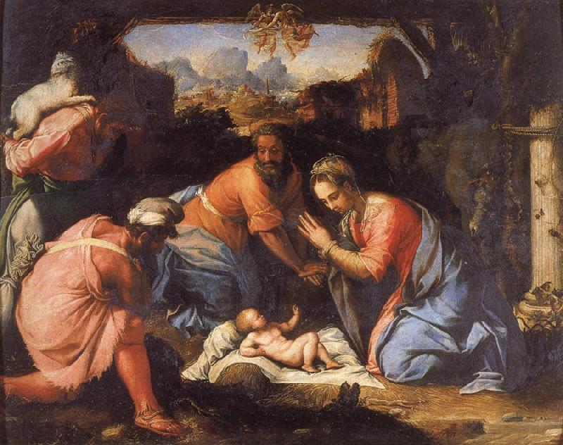 Francesco Salviati The Adoration of the Shepherds oil painting picture